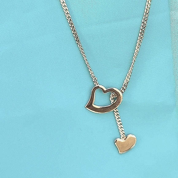 Avon Jewelry - Vintage Avon Gold Open Heart Lariat Necklace